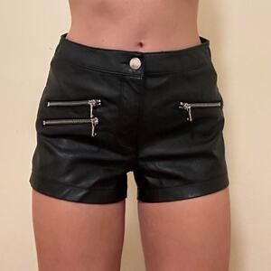 Hm leather mini shorts super